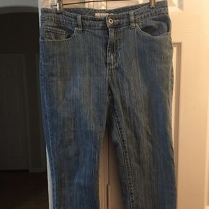 CHICOS PLATINUM Cropped Capri Denim jeans